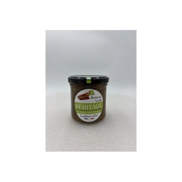 Confiture Rhubarde Sarthe Bio - 170g - La Ferme de la Métairie