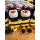 Peluche Abeille Nez Rouge 14 cm