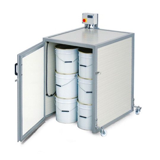 Petite chambre chaude à double paroi métallique pour 1 fût de 300 kg