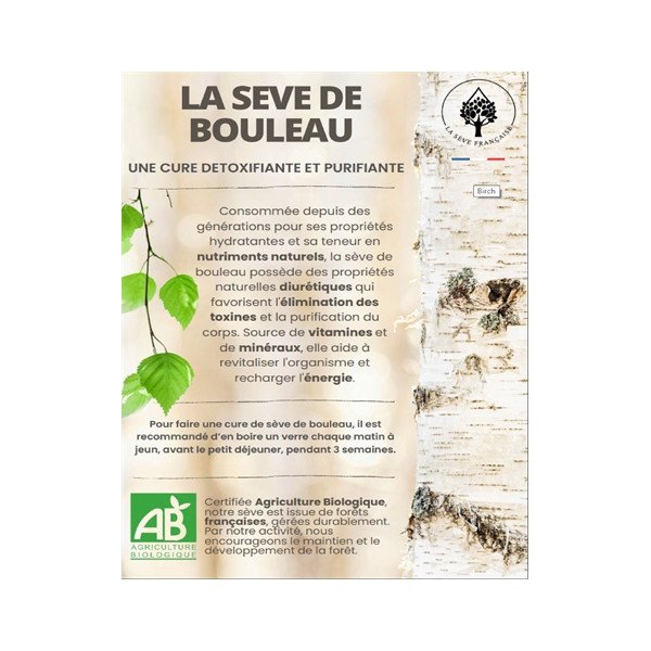 Séve de Bouleau Jus de Pomme et de Poire - Pays de la Loire