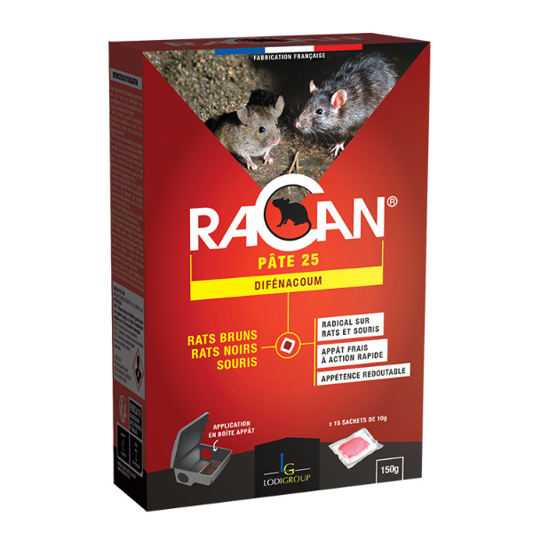 RACAN Blé Entier 25 Difénacoum 150Gr