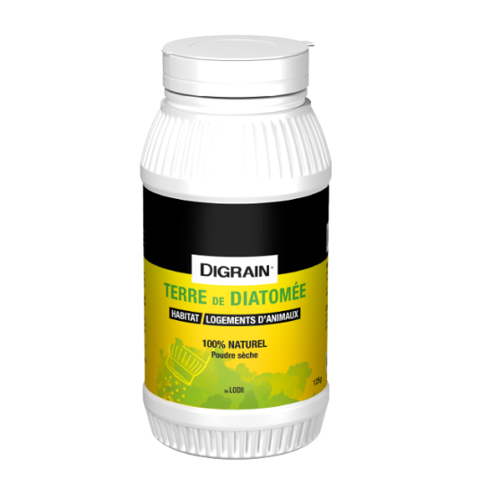 DIGRAIN TERRE DE DIATOMEE Poudre sèche 100% naturelle, DIGRAIN Terre de Diatomée Asséchante poudre 125g