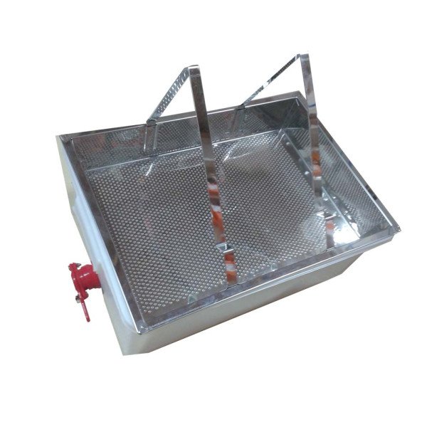 Bac à Désoperculer avec Fond en Acier et Inox avec Robinet 